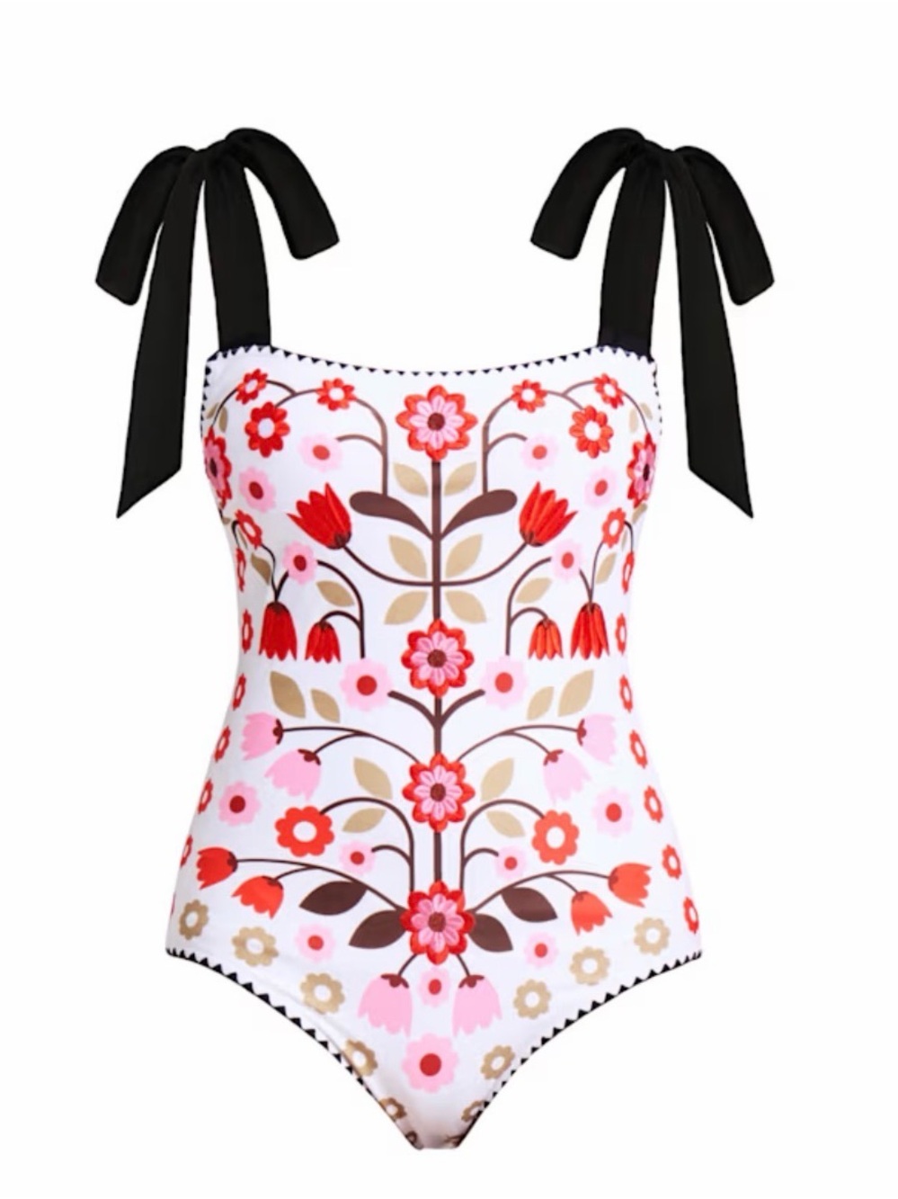 Jessie Zhao New York Floral Symphony Embroidered Swimsuit